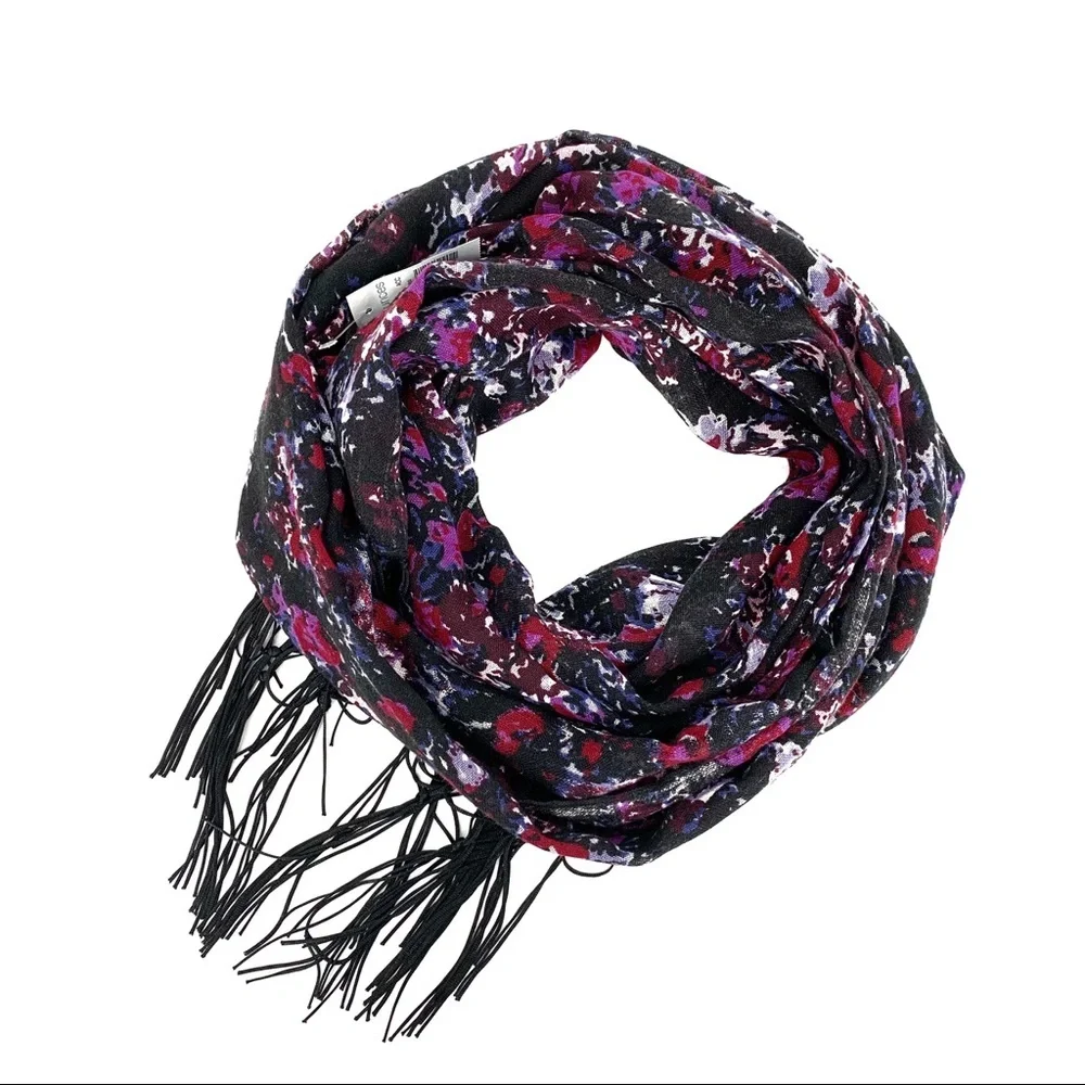 Maurices Floral Print Fringe Hem Oblong‎ Scarf